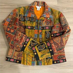Vintage Anage Multicolor Embellished Jacket